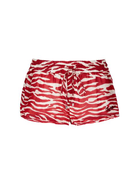 RED AND MILK SHORT PANTS