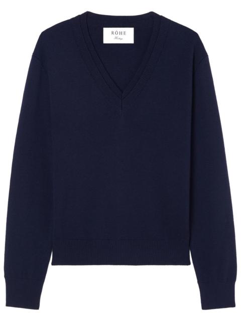 RÓHE DOUBLE V-NECK SWEATER