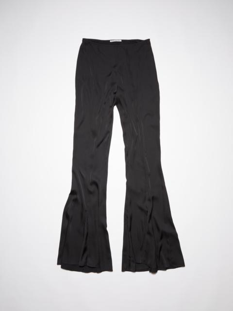 Acne Studios Satin flared trousers - Black