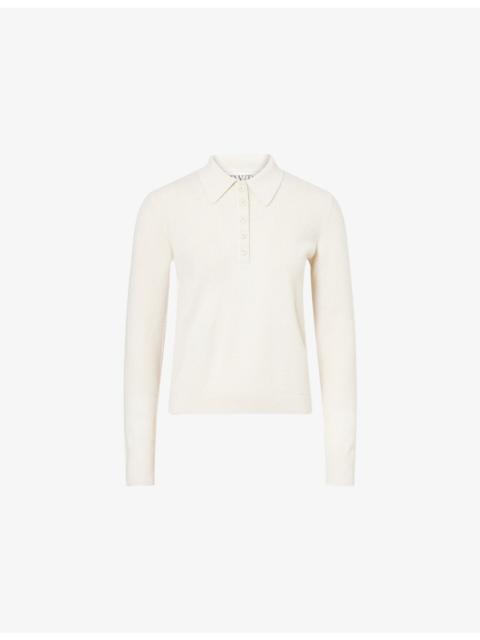 TWP Jorden Long-Sleeves Cashmere Polo Shirt