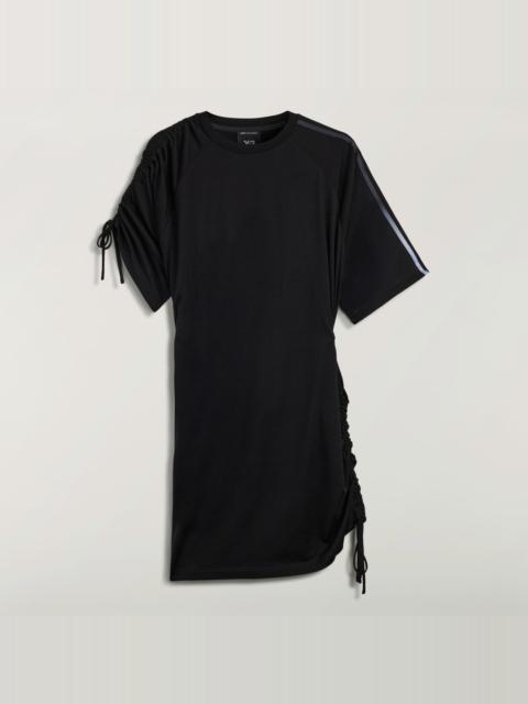 Y-3 Y-3 WOOL CINCHED DRAPE TEE DRESS