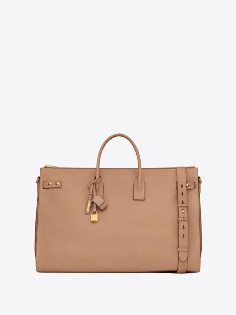 SAINT LAURENT sac de jour 72h duffle in vegetable-tanned leather