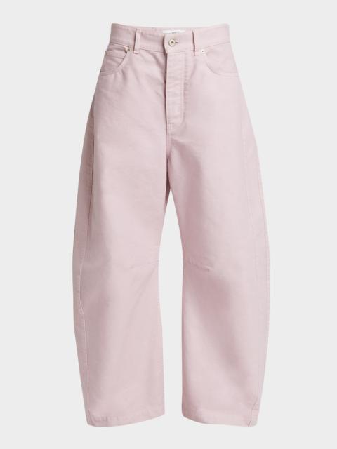Loewe Barrel Pleated Wide-Leg Ankle Trousers