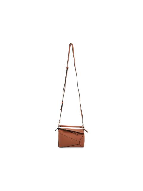 Loewe Mini Puzzle Edge Bag in Tan