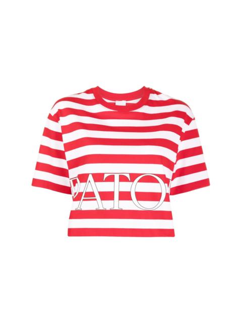 PATOU striped cropped T-shirt