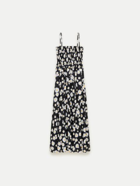 J.CREW Smocked maxi dress in cotton voile vintage daisy print