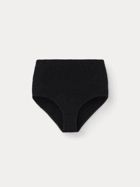 Smocked bikini bottoms black