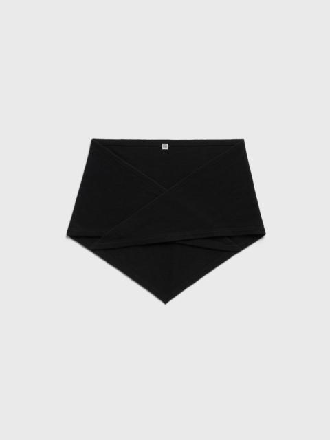 Triangle wool cashmere scarf black