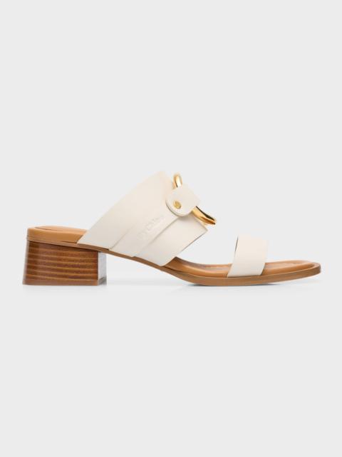 See by Chloé Hana Leather Ring Slide Sandals