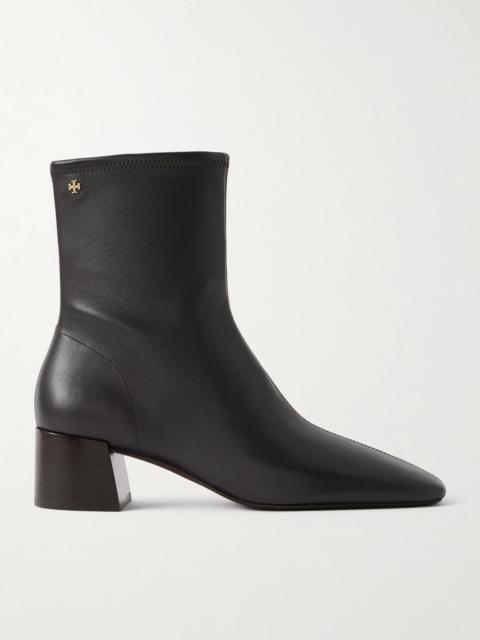 TORY BURCH Leather ankle boots Dark brown