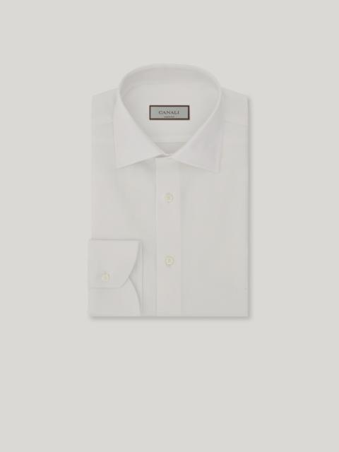 Canali CANALI IMPECCABILE WHITE COTTON TWILL REGULAR-FIT SHIRT