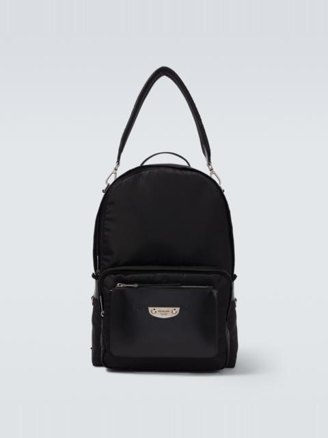 BALENCIAGA Leather-trimmed backpack