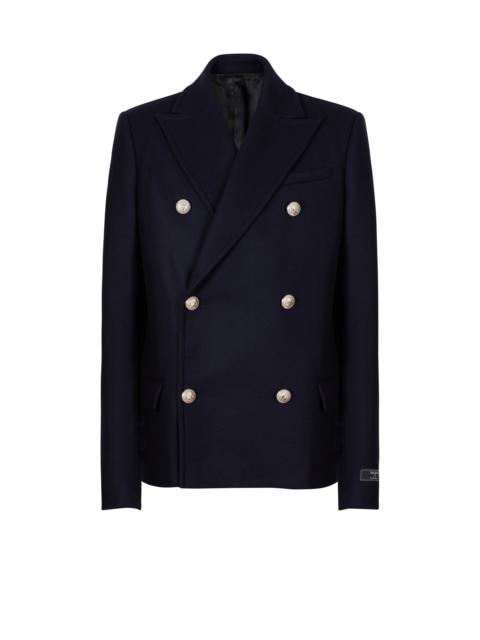 Balmain Short felted wool coat