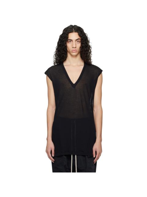 Rick Owens Black Temple Deep V SL T-shirt