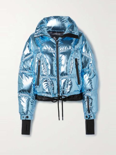 Valsorey cropped quilted padded down metallic ripstop jacket