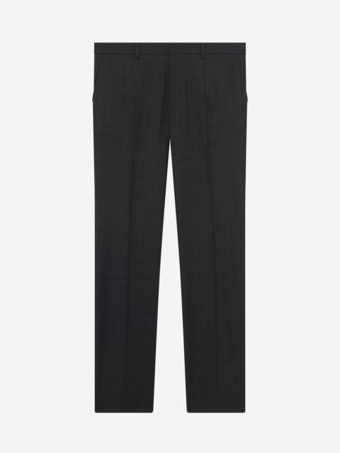 The Kooples BLACK WOOL PLAID SLIM FIT SUIT PANTS