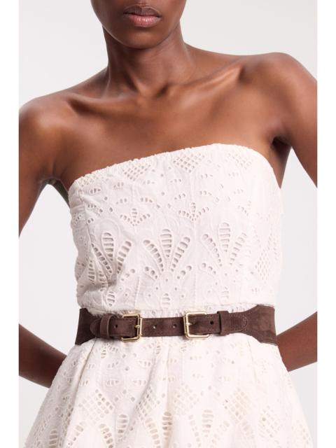 KAREN MILLEN Double Buckle Suede Belt