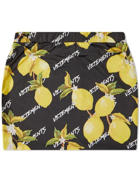 VETEMENTS VETEMENTS Lemon Monogram Mini Skirt