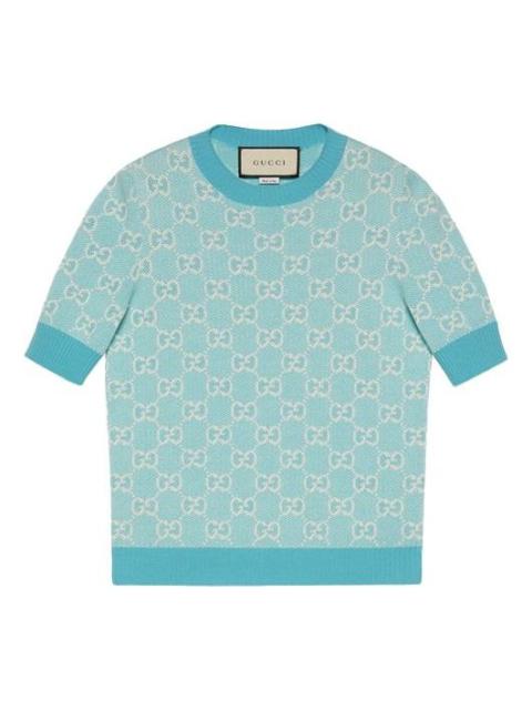 GUCCI GG cotton wool piquet top