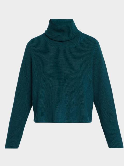 EILEEN FISHER Ribbed Wool Turtleneck Sweater
