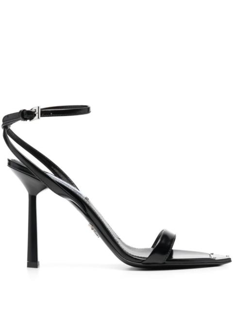 Prada triangle-plaque 110mm sandals