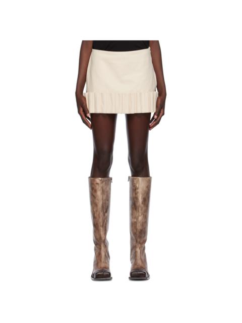 FIDAN NOVRUZOVA Beige Ruffle Skort