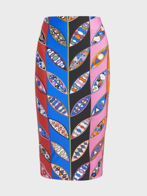 EMILIO PUCCI Abstract-Print Fitted Skirt
