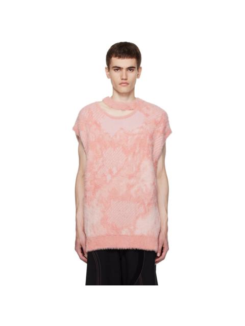 Pink Landscape Painting Sweater