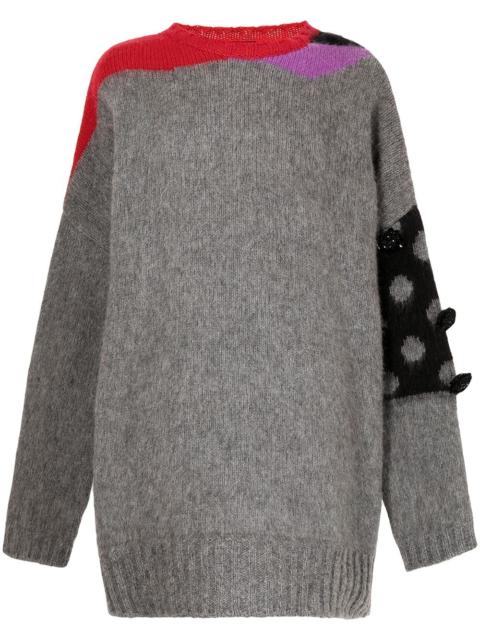 Raf Simons panelled oversized knitted jumper