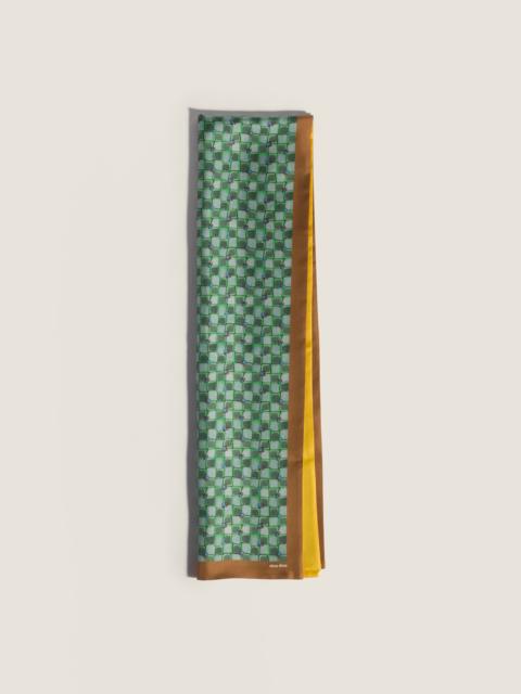 Miu Miu Printed twill scarf
