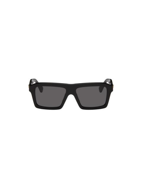 Bottega Veneta Black Rectangular Sunglasses