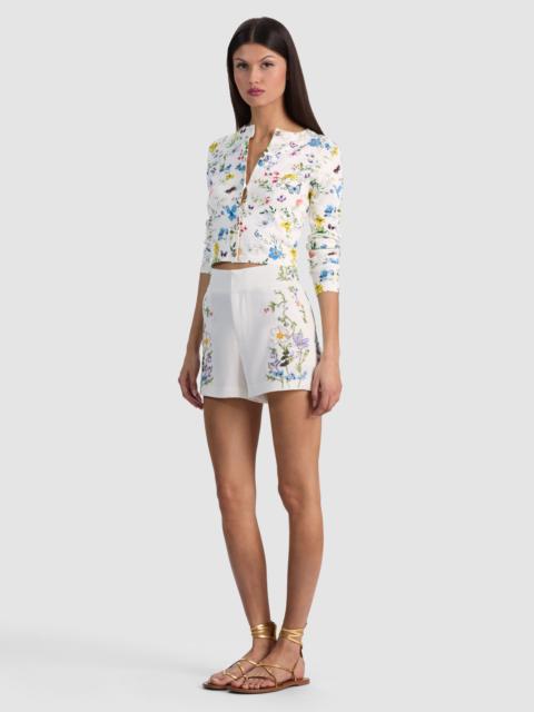 Alice + Olivia CADY EMBROIDERED SHORT