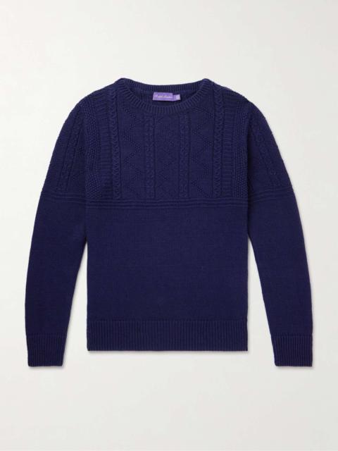Cable-Knit Linen and Silk-Blend Sweater