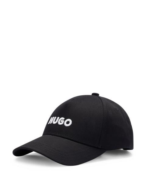 HUGO COTTON-TWILL CAP WITH EMBROIDERED LOGO AND SNAP CLOSURE