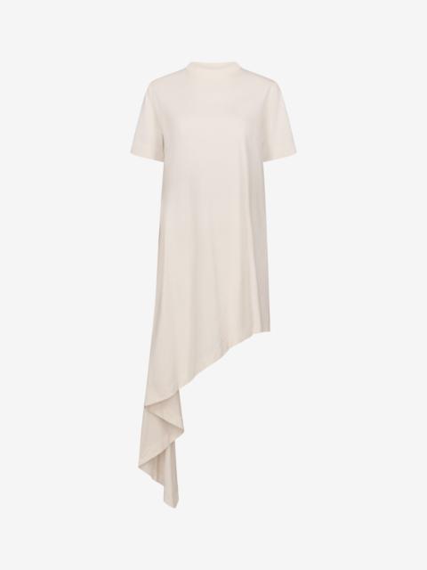 Loulou de Saison Loulou de Saison Igari Asymmetric T-Shirt Dress - Cream Rose