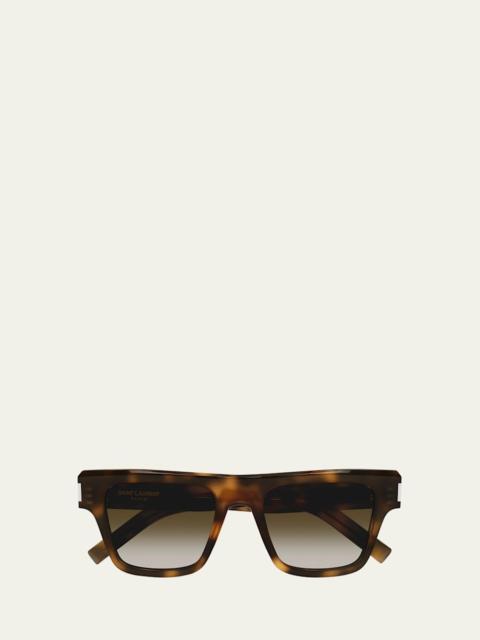 SAINT LAURENT Men's SL 469 Acetate Rectangle Sunglasses