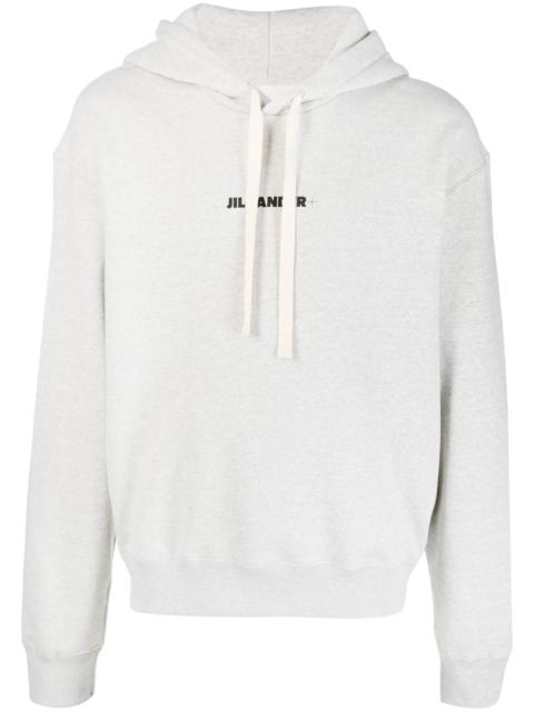 Jil Sander logo-print cotton hoodie