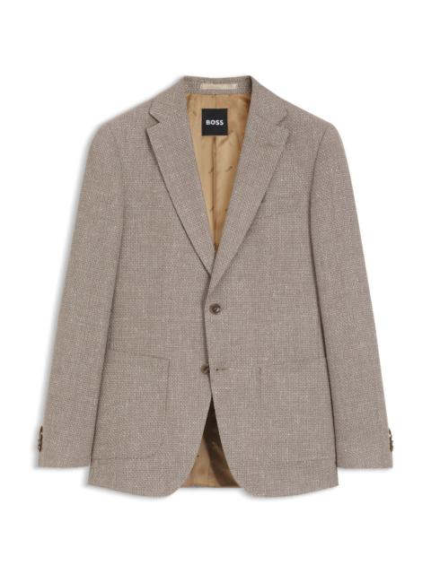 BOSS SLIM-FIT BLAZER IN A PATTERNED VIRGIN WOOL BLEND