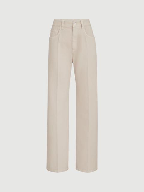 Brunello Cucinelli Dyed denim contemporary loose trousers