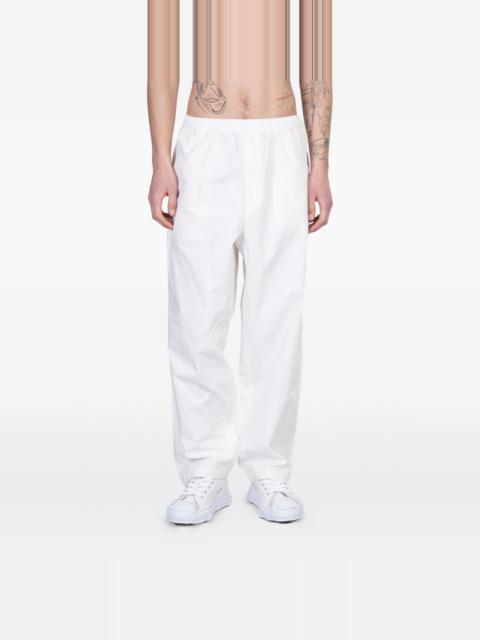 cotton wide-leg trousers