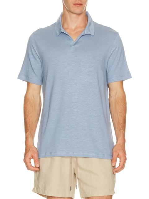 onia Shaun Stretch Linen Polo