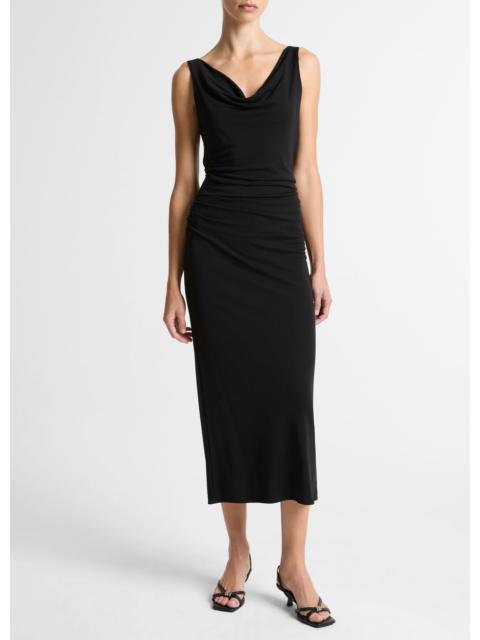 Vince Matte Jersey Cowl-Neck Tank Dress