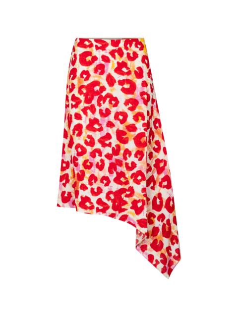 Marni Leopard-print sablé midi skirt