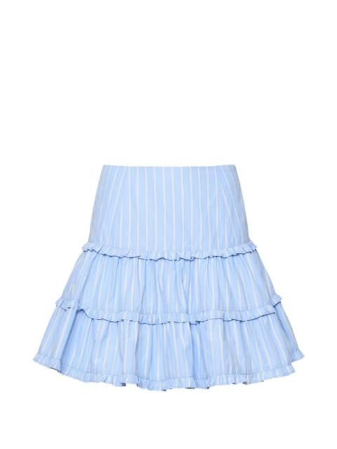 Cinq à Sept Thea striped ruffled skirt