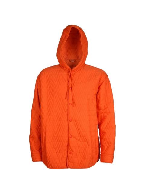 Valentino hooded quilted button-down jacket