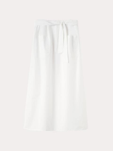 Tie-Waist cotton skirt white