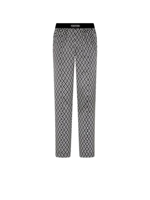 TOM FORD DIAMOND PRINT SILK PAJAMA PANTS