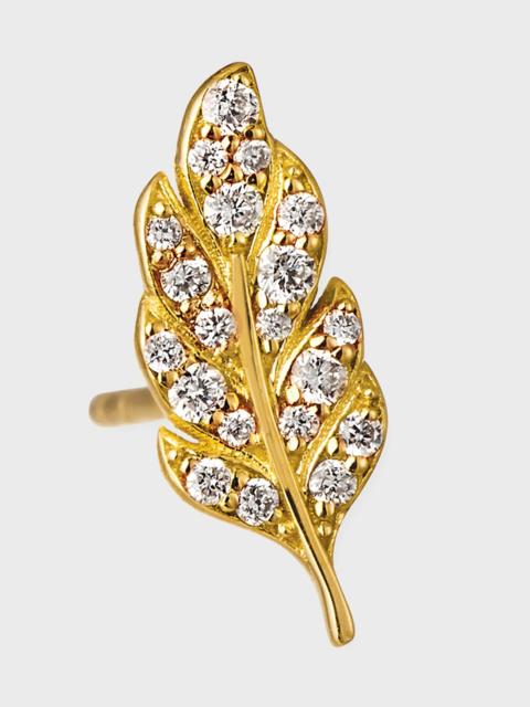 SYDNEY EVAN 14k Diamond Feather Stud Earring, Single