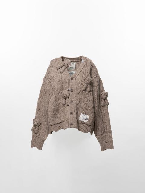 Maison MIHARAYASUHIRO "PINK HOUSE x MMY" Bear Motif Knit Cardigan