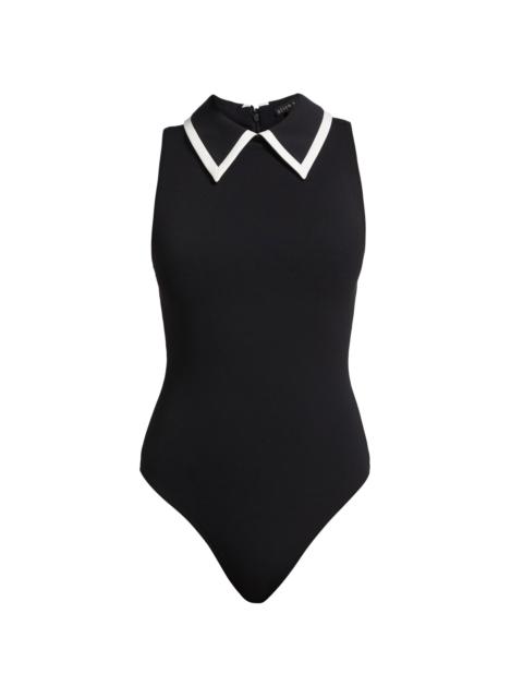 Alice + Olivia Women's Rothy Sleeveless Bodysuit - Black Off White